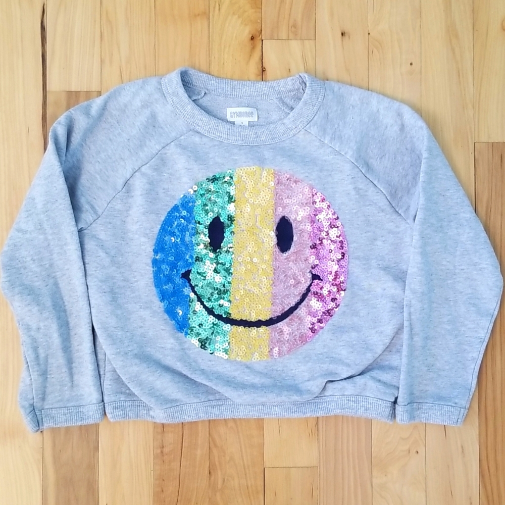 Gymboree EMOJI Happy Face sweatshirt 5 6